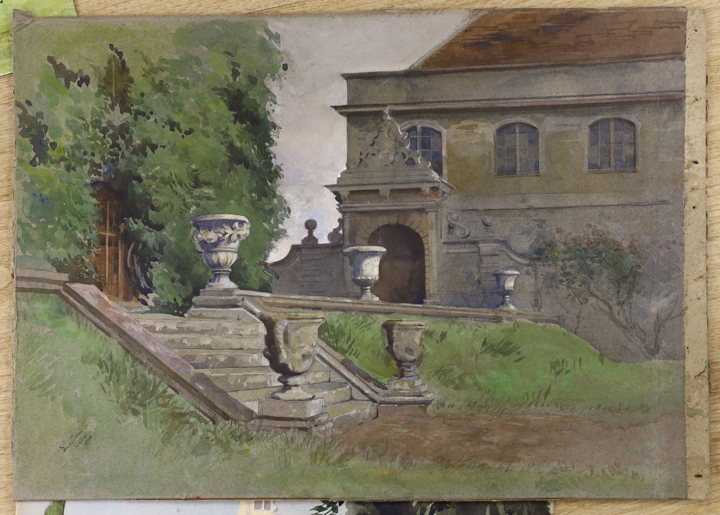 Ernest Thesiger (1879-1961), five assorted watercolours, mainly views in Italy, largest 43 x 35cm, unframed